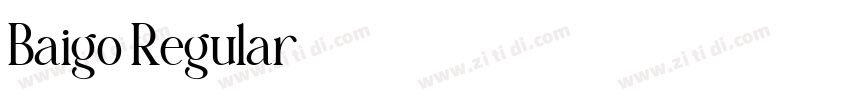 Baigo Regular字体转换